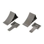Set wheel chocks 2 pieces car wedge brake chocks ramp support with holder