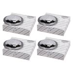 Chrome wheel hub cap for aluminum rim