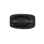 Door handle outside rear door without cylinder