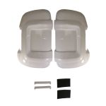 Set of mirror protector protective cap white