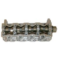 Cylinder head with camshaft and valve