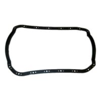 Oil sump gasket with distance bushing