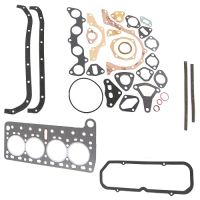 Engine gasket set with cylinder head gasket and oil seal