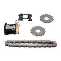 Timing chain set with wheels for camshaft