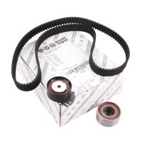 Toothed belt kit with 2 guide pulleys