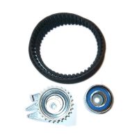 Toothed belt kit with 2 guide pulleys