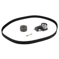 Toothed belt kit with 2 guide pulleys