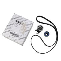 Toothed belt kit with 2 guide pulleys