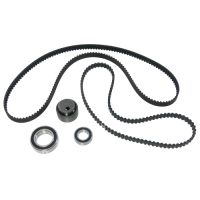 Toothed belt kit with 2 guide pulleys