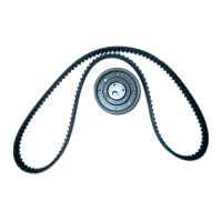 Toothed belt kit with 1 guide pulley