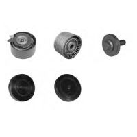 Toothed belt kit with 2 guide pulleys