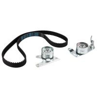 Toothed belt kit with 2 guide pulleys