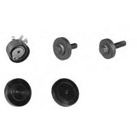 Toothed belt kit with 2 guide pulleys