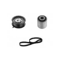 Toothed belt kit with 2 guide pulleys