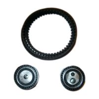 Toothed belt set with 2 guide pulleys Ø 62 mm