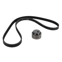 Toothed belt kit with 1 guide pulley