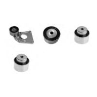 Toothed belt set with 4 pulleys