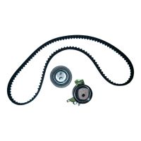 Toothed belt kit with 2 guide pulleys