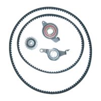 Toothed belt kit with 3 guide pulleys