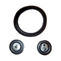 Toothed belt set with 2 guide pulleys Ø 62 mm