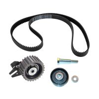 Toothed belt kit with 2 guide pulleys