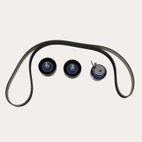 Toothed belt kit with 3 guide pulleys