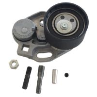 Belt tensioner for retooling oil pressure