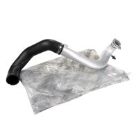 Charge air hose with connection pipe