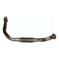 Exhaust pipe front with flexible pipe