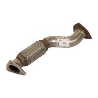 Front exhaust pipe with flexible pipe