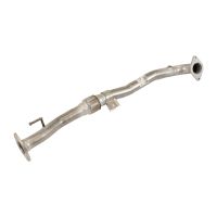 Front exhaust pipe with flexible pipe