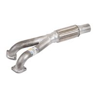 Exhaust pipe front with flexible pipe