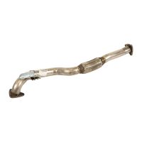 Front exhaust pipe with flexible pipe