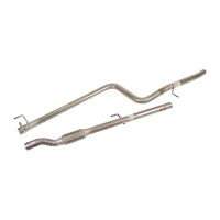 Exhaust pipe with flexible pipe long wheelbase