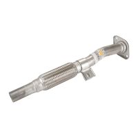 Exhaust pipe in front with flexible pipe re-pipe