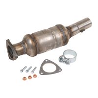 Catalytic converter after flexible pipe