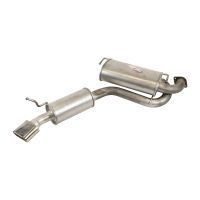 Exhaust double muffler rear