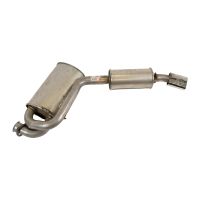 Exhaust double muffler rear