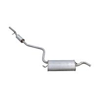 Exhaust system rear two mufflers