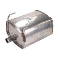 Short connection for rear silencer
