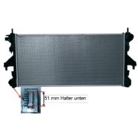 Engine cooler L=780 H=368 W=32 + / -air-conditioning bracket bottom 51 mm