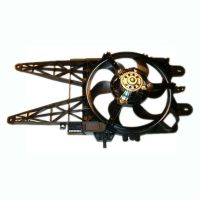 Radiator fan frame with motor