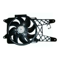 Radiator fan frame with motor
