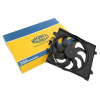 Radiator fan frame with motor without air-conditioning