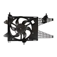 Radiator fan with fan frame + / - air-conditioning