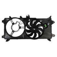 Radiator fan frame with motor - air-conditioning