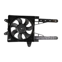 Radiator fan frame with motor + air-conditioning