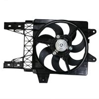 Radiator fan frame with motor - air-conditioning