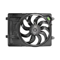 Radiator fan frame with motor with air-conditioning