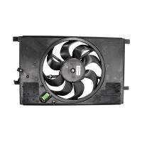 Radiator fan frame with motor
